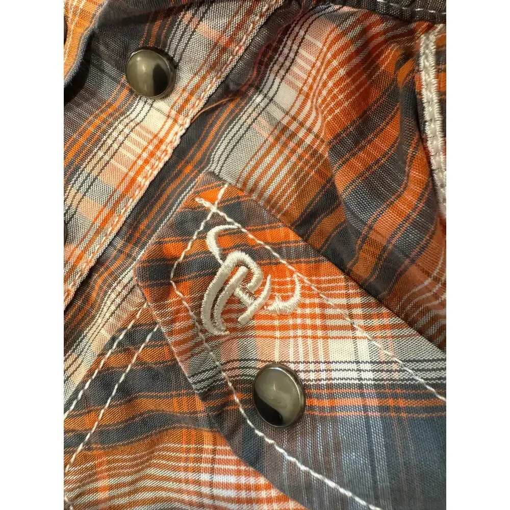MSRP: $34 ✨ Cowboy Hardware Western Plaid Snap Bodysuit | 6 Months✨SAME DAY SHIP